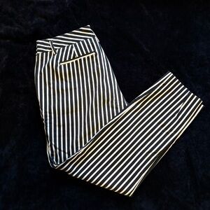 Worthington Women’s Black and White Striped Dress Pants